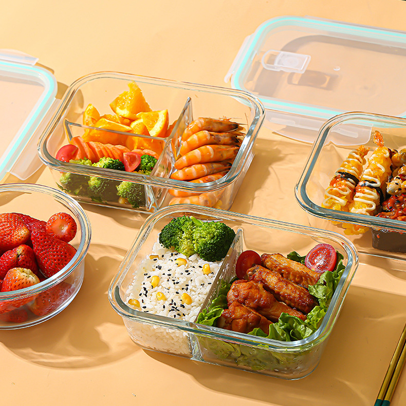 Bento Box - صندوق زجاجي لحفظ الطعام، مصنوع من