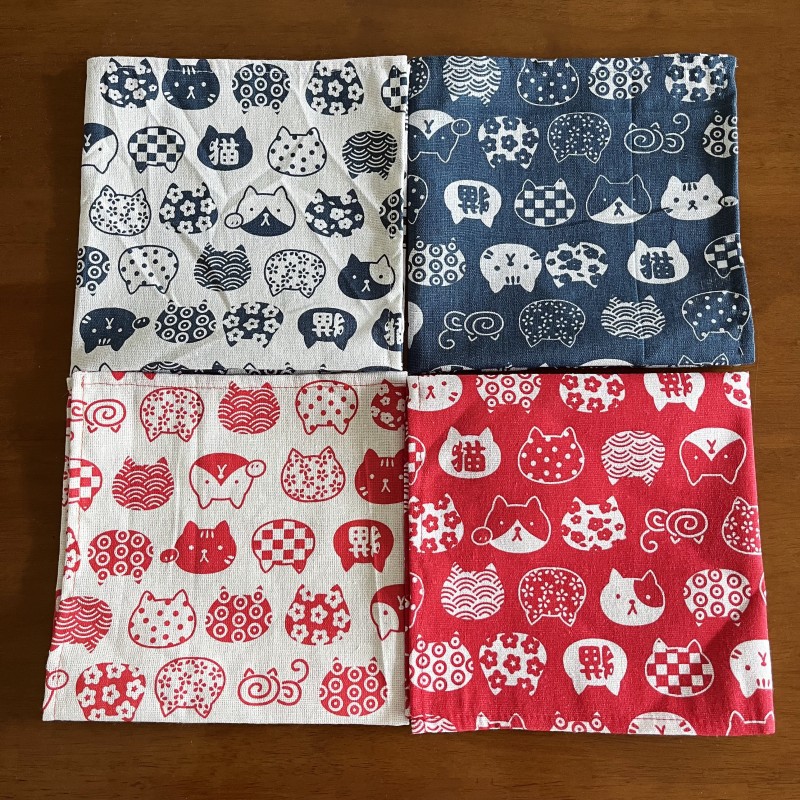 Furoshiki - منشفة يد متعددة الأحجام منديل ياباني