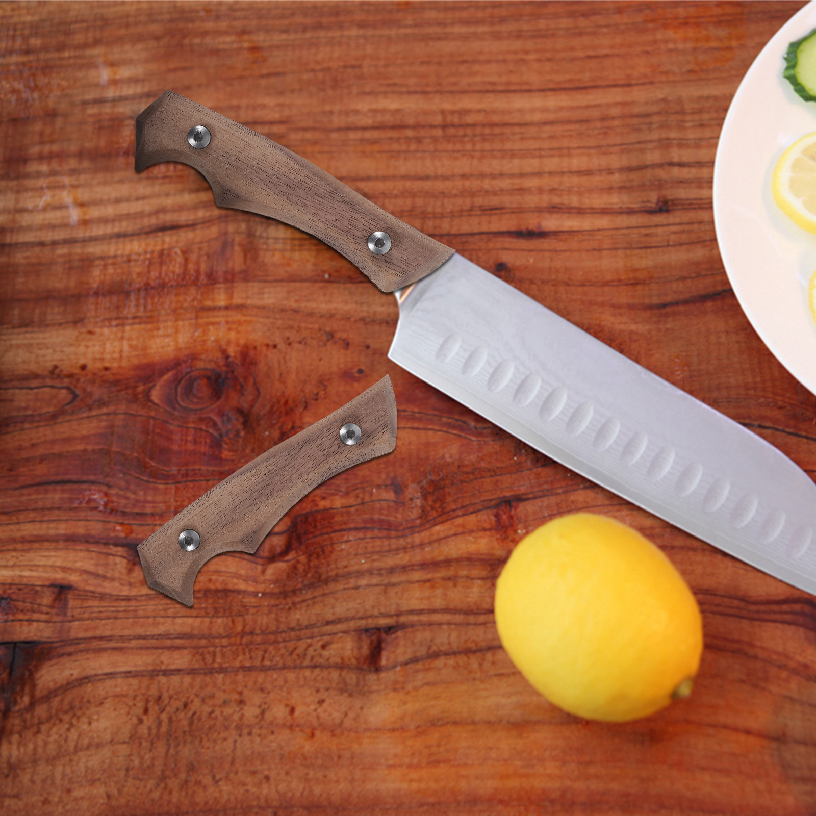 مقبض سكين مصنوع من خشب الزان ع - مراجعة Japanese Knife وسعره