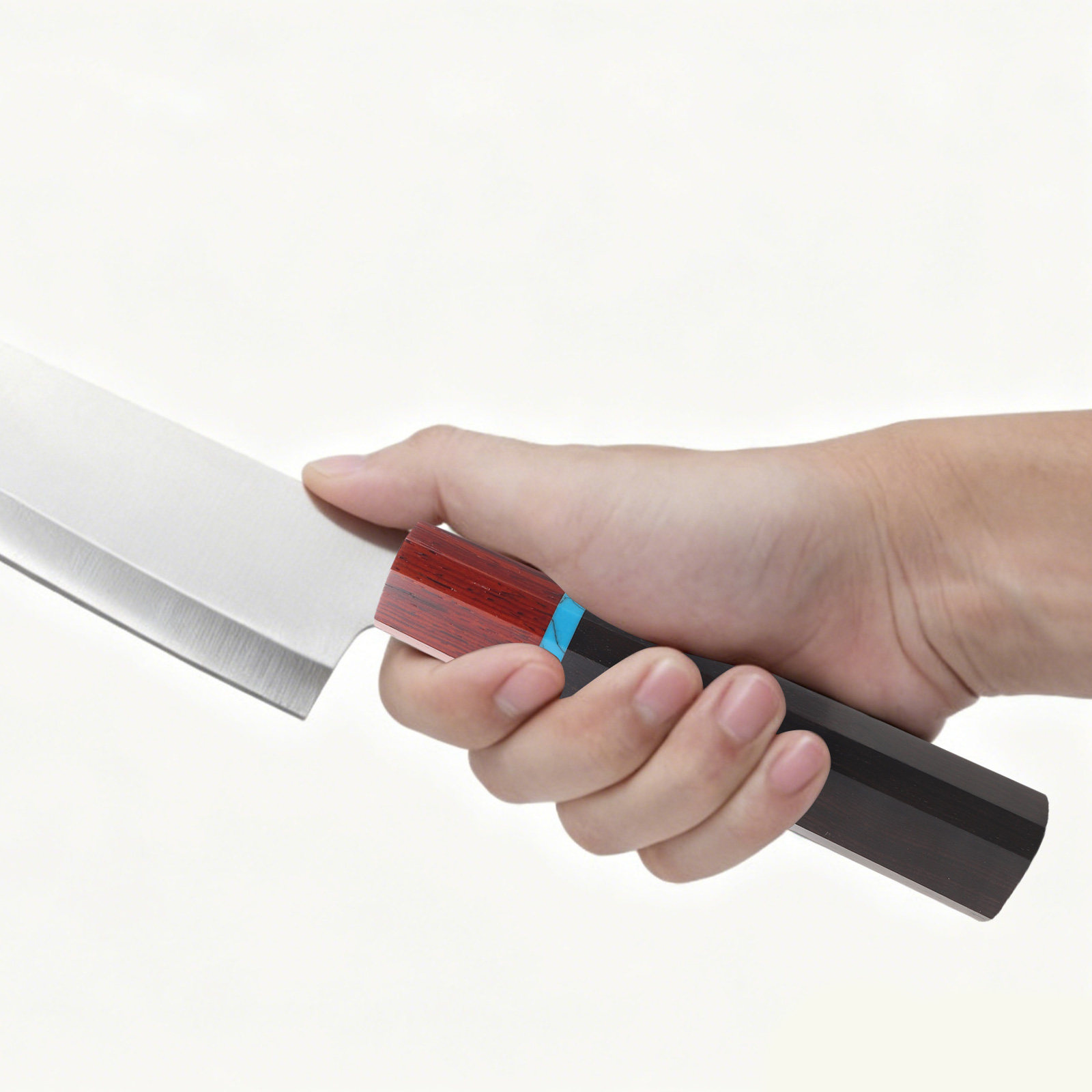 مقبض سكين مطبخ ياباني خشبي، تص - مراجعة Japanese Knife وسعره